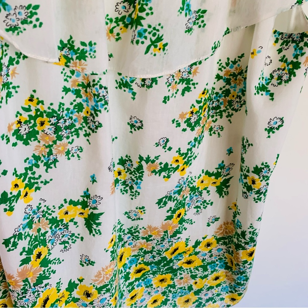 Vintage Tibi Floral Silk Blouse Cottagecore - Picture 2 of 5